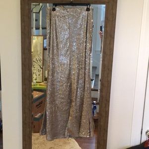 Sequin maxi skirt